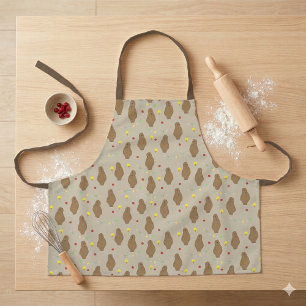 Cute Bear and Ice Cream Pattern  Apron