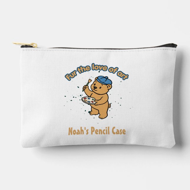  Cute Bear Artist Kids' Pencil Case  Accessory Pouch (Front)