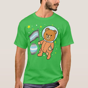 Cute Bear Astronaut Demiboy Pride Premium535 T-Shirt