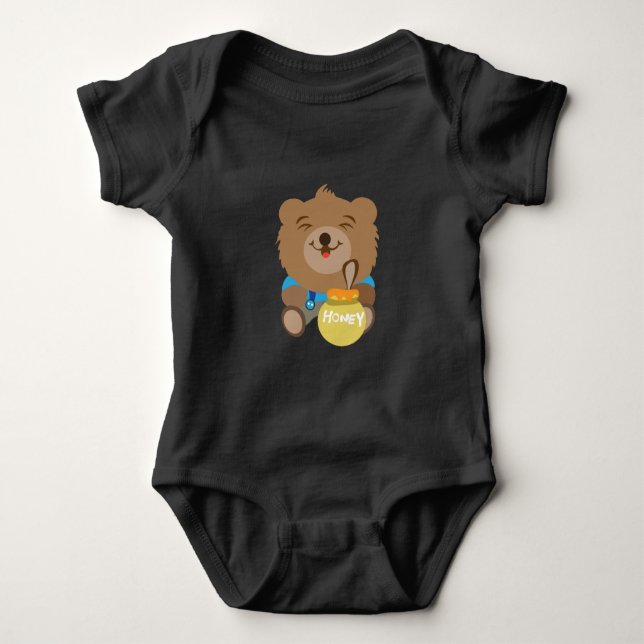 Cute Bear Baby Bodysuit (Front)