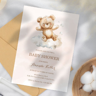 Cute Bear Baby Shower Invitation
