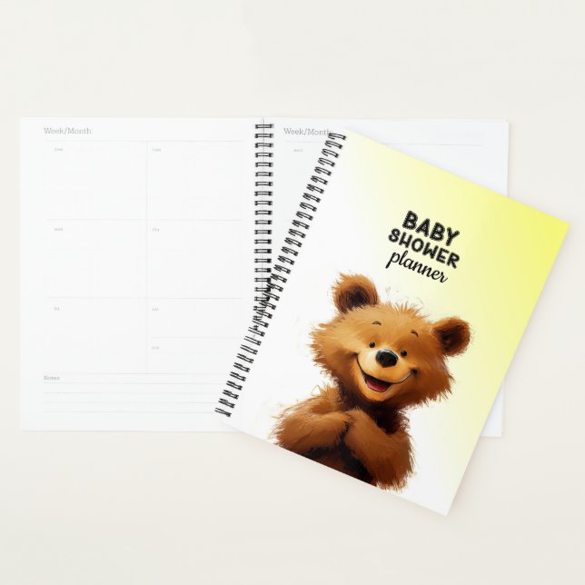 Cute Bear Baby Shower Planner (Display)