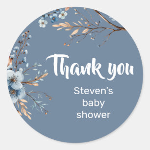 Cute bear baby shower sticker