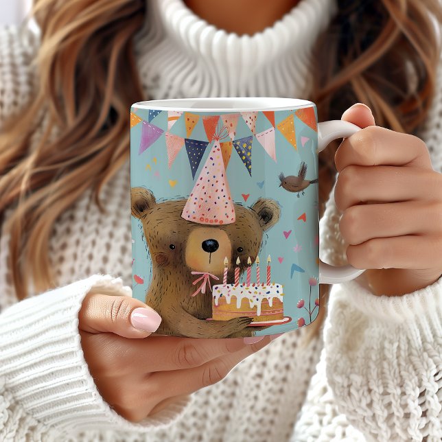 Cute Bear Birthday Mug, Birthday Gift for Kids Coffee Mug (Creator Uploaded)