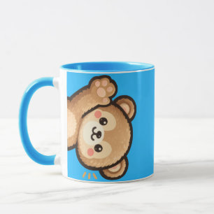 Cute Bear Blue Mug Kawaii Coffee Cup