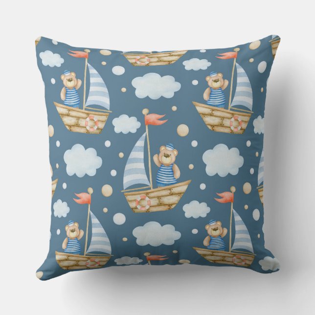 Cute Bear Boat Cushion (Back)
