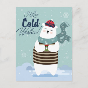 Cute  Bear Calendar 2025 Postcard