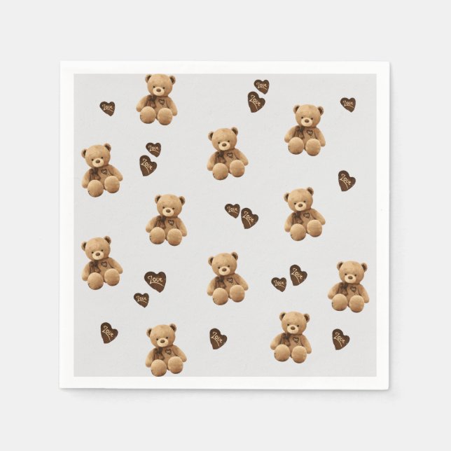 cute bear cartoon pattern napkin (Front)
