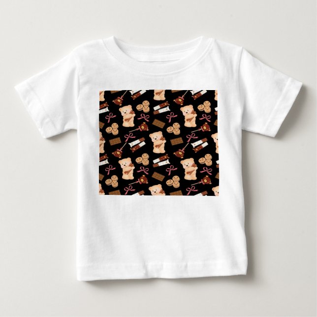 Cute bear & chocolate baby T-Shirt (Front)