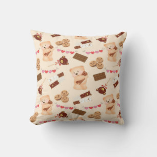Cute bear& chocolate cushion