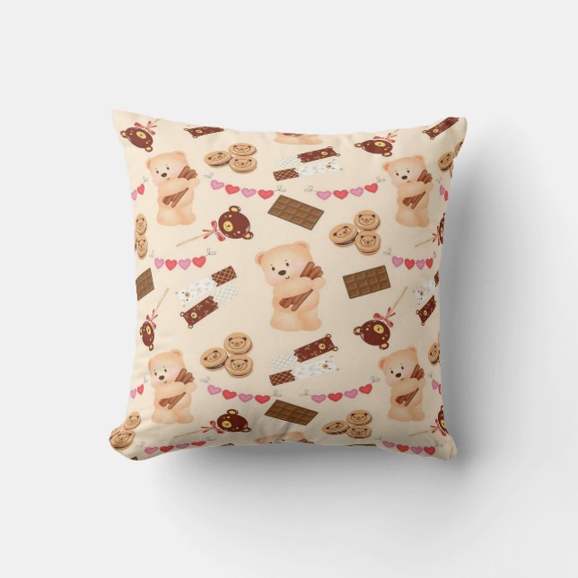 Cute bear& chocolate cushion (Front)