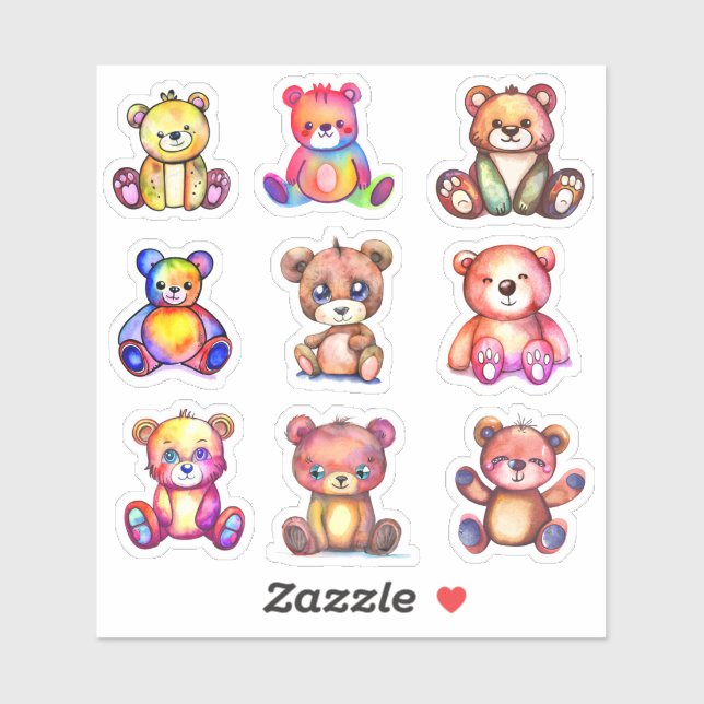 Cute Bear Cool Teddy positive (Sheet)