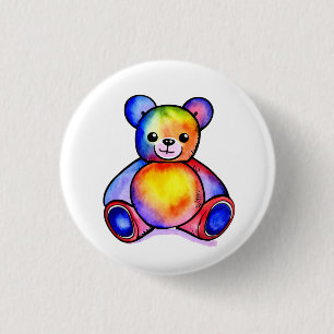 Cute Bear Cool Teddy positive 3 Cm Round Badge