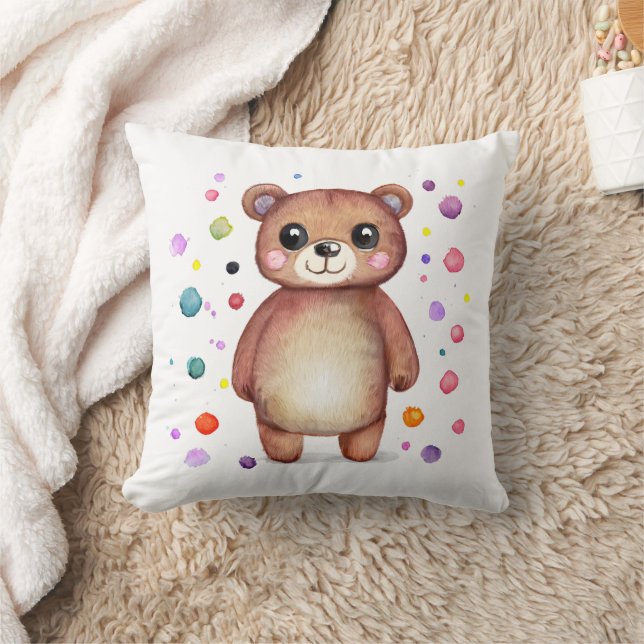 Cute Bear Cool Teddy positive Cushion (Blanket)