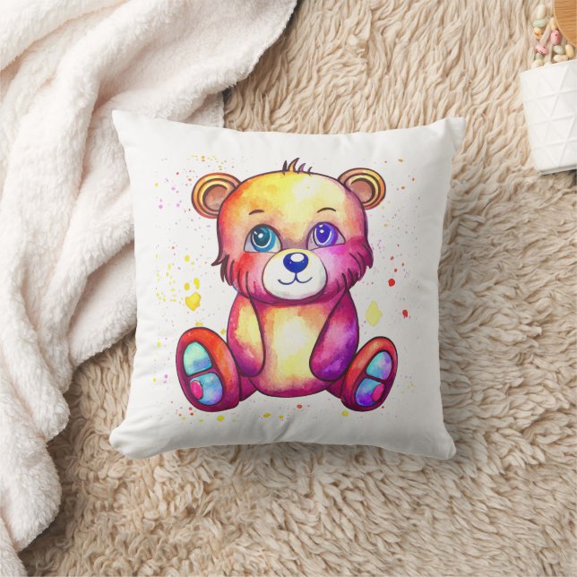 Cute Bear Cool Teddy positive Cushion (Blanket)
