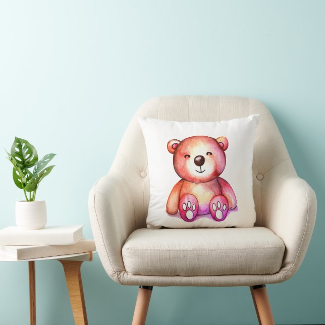 Cute Bear Cool Teddy positive Cushion (Chair)