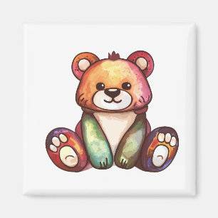 Cute Bear Cool Teddy positive Magnet