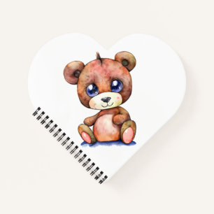 Cute Bear Cool Teddy positive Notebook