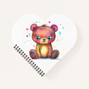 Cute Bear Cool Teddy positive Notebook