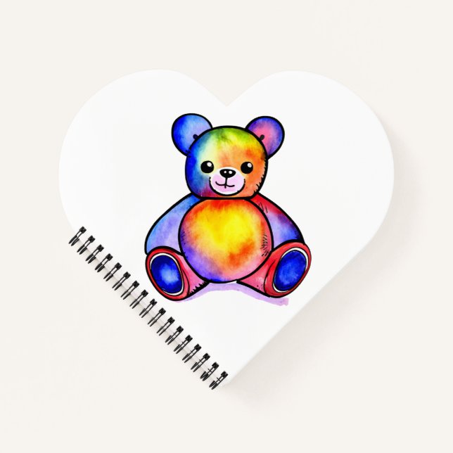 Cute Bear Cool Teddy positive Notebook (Front)