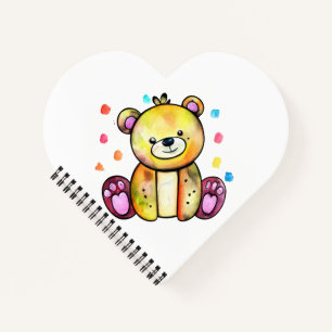 Cute Bear Cool Teddy positive Notebook