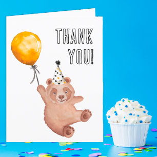 Cute Bear Cub Birthday Thank You 