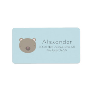 Cute Bear Custom Label