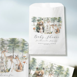 Cute Bear Deer Squirrel Forest Animals Baby Shower Favour Bags