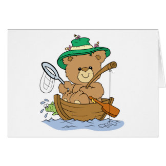 Cute Bear Fishing in Boat