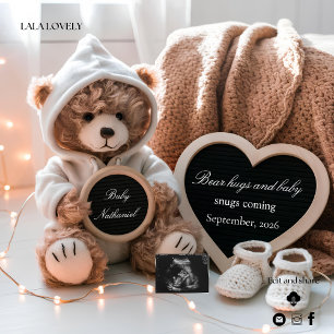 Cute Bear Gender Neutral Baby Announcement