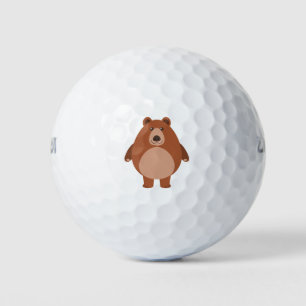Cute bear golf balls