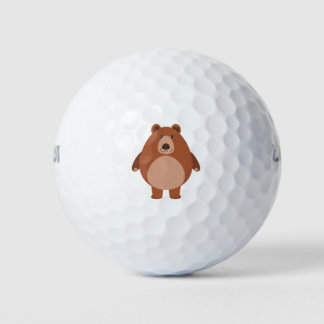 Cute bear golf balls
