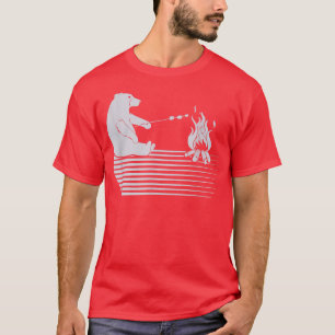 Cute Bear Grilling Barbecue Wildlife Nature T-Shirt