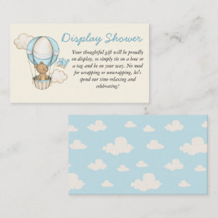 Cute Bear Hello Little One Display Shower Enclosure Card