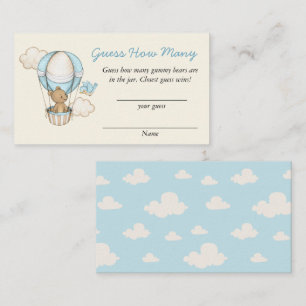 Cute Bear Hello Little One Guess How Many Game Enclosure Card