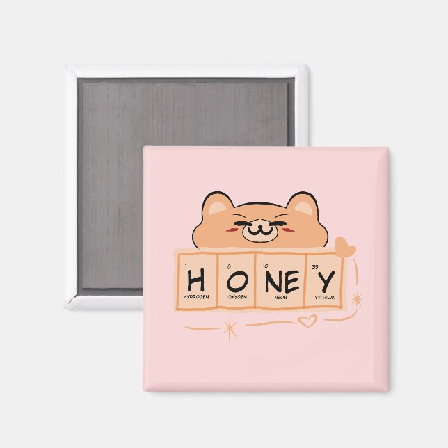 Cute Bear "Honey" Magnet (Front/Back)