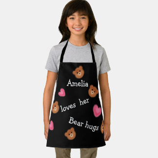 Cute Bear Hugs Personalised Apron