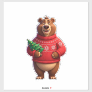 Cute Bear In Christmas Sweater