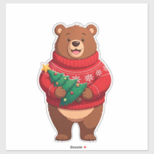 Cute Bear In Christmas Sweater