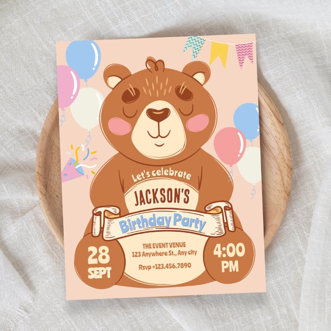 Cute bear  invitation (Creator Uploaded)