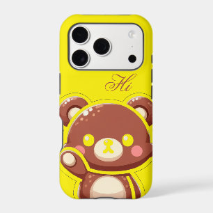 Cute Bear iPhone Case–Yellow Teddy Bear cover