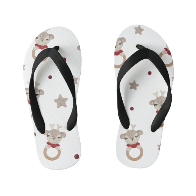 Cute Bear  Kid's Jandals (Footbed)