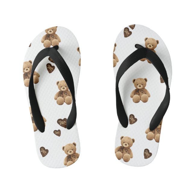 Cute Bear  Kid's Jandals (Footbed)