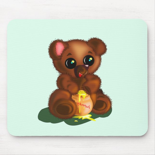 Cute Bear Mouse Pad (Front)