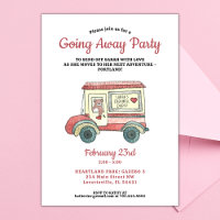 Cute Bear Moving Truck Going Away Party