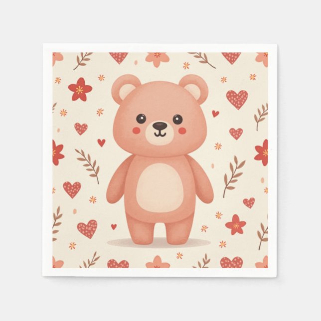 cute bear napkin (Front)