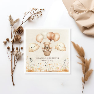 Cute Bear Neutral Baby Shower Napkin