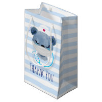 Cute Bear Nurse Wearing a Medical Mask Thank You