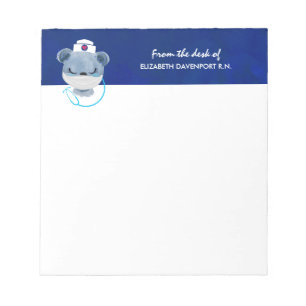 Cute Bear Nurse wearing a Protective Mask Notepad