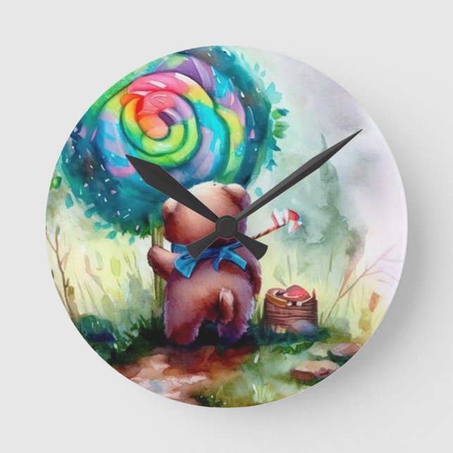 Cute Bear Nursery Clock (Front)